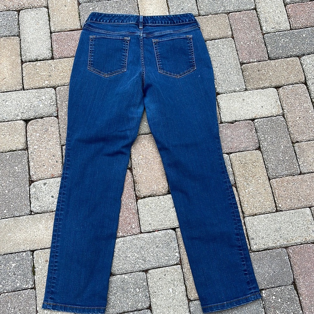 Eddie Bauer Straight Curvy Denim Blue Jeans Size 8 - Picture 2 of 12